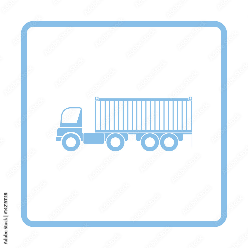 Poster container truck icon