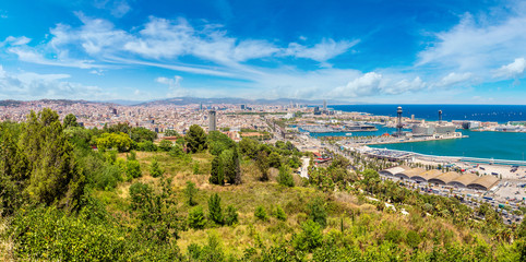 Panoramic view of Barcelona
