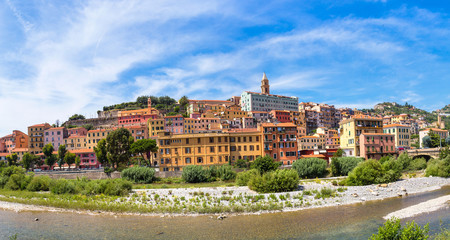 Fototapeta premium Colorful houses in Ventimiglia, Italy