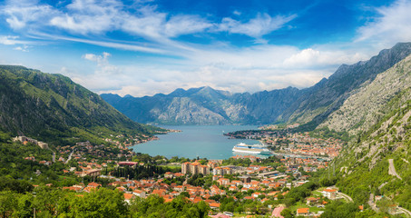 Panorama of Kotor in Montenegro