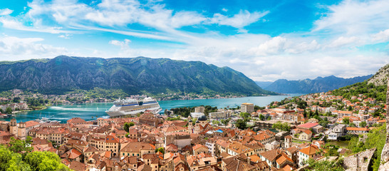 Panorama of Kotor in Montenegro
