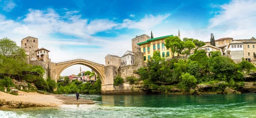 Zelfklevend Fotobehang Stari Most De oude brug in Mostar