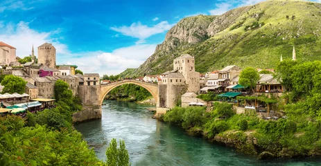 Tissu par mètre Stari Most Le vieux pont de Mostar