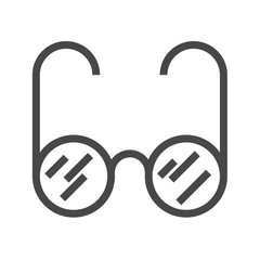 Glasses Thin Line Vector Icon. Flat icon isolated on the white background. Editable EPS file. Vector illustration.