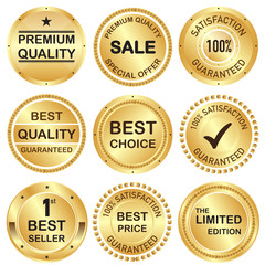 Set of business banner in premium gold shade.