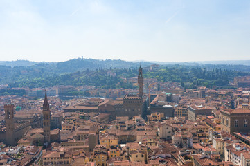 Fototapeta na wymiar Aerial view of Florence cityscape