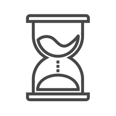 Hourglass Thin Line Vector Icon. Flat icon isolated on the white background. Editable EPS file. Vector illustration.