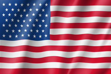 Fototapeta premium United State of America flag. Vector illustration.