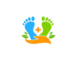 Foot Care Icon Logo Design Element