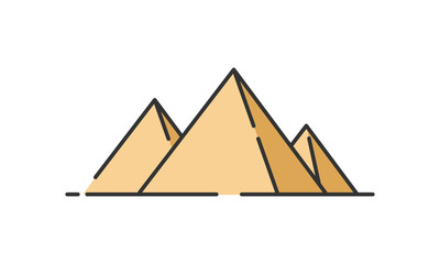 Pyramid historic site, Pyramid heritage site, Pyramid icon vector