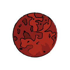 planet mars astronomy universe icon vector illustration eps 10