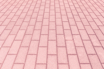 Outdoor stone block tile floor background and texture pattern