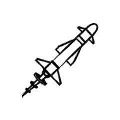 Missile rocket weapon icon vector illustration graphic design