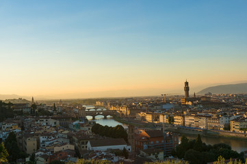 Aerial view of Florence cityscape