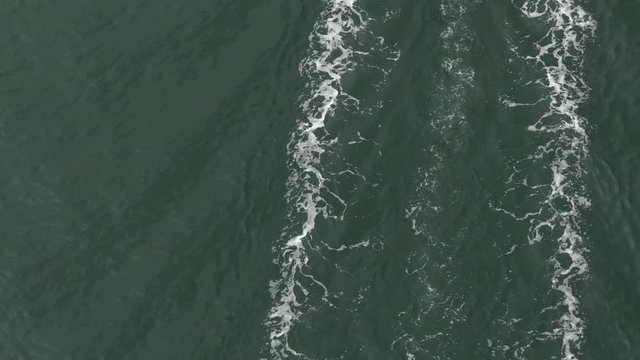 Aqua bus floating ocean background