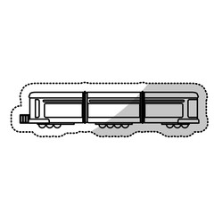 locomotive train transport passenger cut line vector illustration eps 10