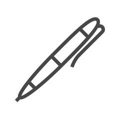 Pen Thin Line Vector Icon. Flat icon isolated on the white background. Editable EPS file. Vector illustration.