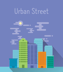 Obraz premium Flat modern building vector infographics