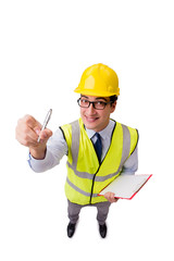 Construction supervisor isolated on the white background