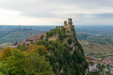 Fototapeta na wymiar Ancient castle on the cliff