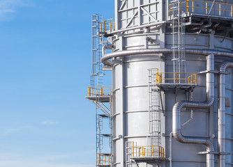 Close - up Industrial view at oil refinery plant form industry zone