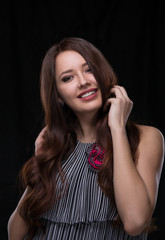Young  woman with long hair
