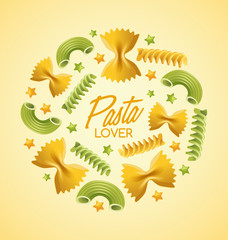 Italian Pasta Types : Vector Illustration 