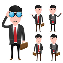 Character of business man vector illustration.