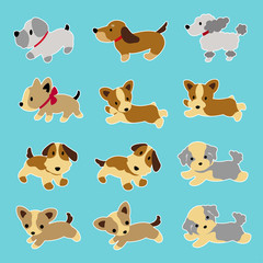 Obraz premium 可愛い犬イラスト