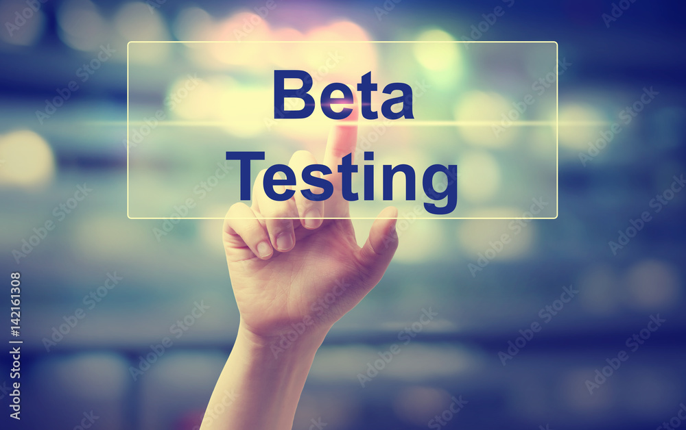 Canvas Prints beta testing concept with hand