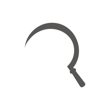 recommend clip art: Simple vector icon of a sickle. Line art
                    