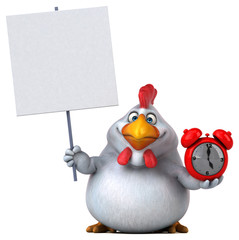 Fun chicken - 3D Illustration