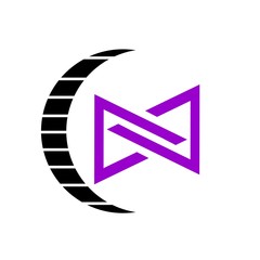 letter M purple color logo vector
