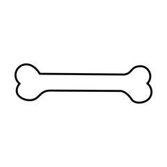 sketch silhouette pet bone icon flat vector illustration