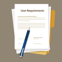 user requirements specifications document paper work - obrazy, fototapety, plakaty