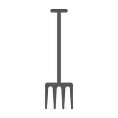 Simple vector icon of pitchfork on white background.
