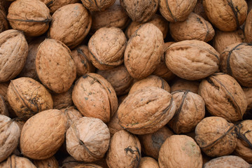 Organic walnuts. Background