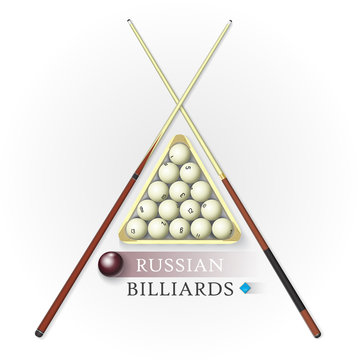 Russian billiards background