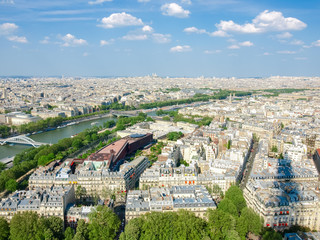 View from the Eiffel Tower of northeastern part of Paris
