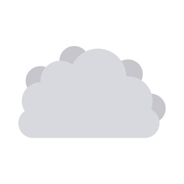gray cloud tridimensional in cumulus shape vector illustration