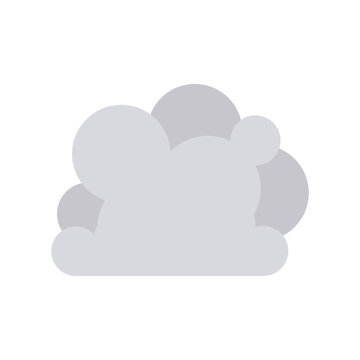 gray cloud tridimensional in cumulus shape vector illustration