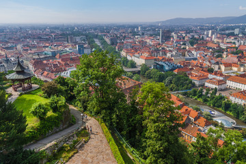 Obraz premium View to city Graz, Austria