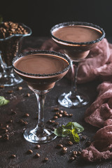 glasses of coffee cocktail