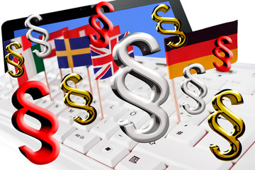 Paragraph - Soziale Medien - Tablet PC Tastatur