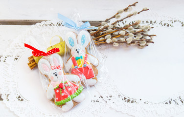 Easter concert. Cookie Easter bunny