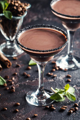 glasses of coffee cocktail