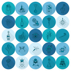 Happy Birthday Icons Set