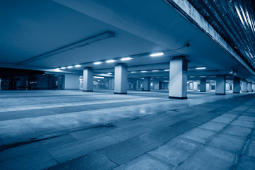 Obraz premium modern hallway of airport or subway station in city of China.