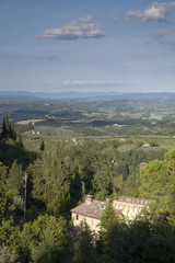 Fototapeta na wymiar Countryside near San Gimignano; Tuscany