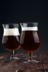 Still Life with a draft beer by the glass.